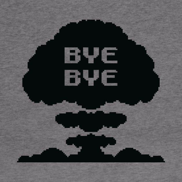 Mushroom Cloud (black, pixellated) by GraphicGibbon